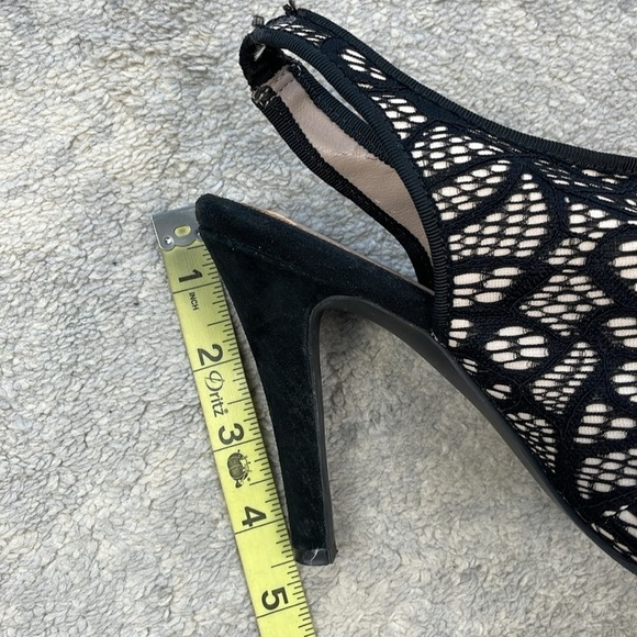 Seychelles Anthropologie Bobbin Lace Pumps Peep Toe Bow Girly Sz 8 - Picture 13 of 16